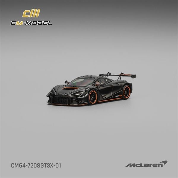  Mô hình xe Mclaren 720S GT3X matt black tỉ lệ 1:64 CM model CM64-720SGT3X-01 