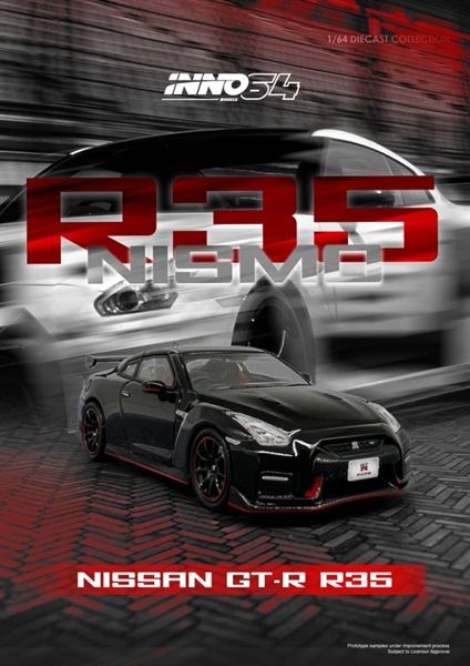  Mô hình xe NISSAN GT-R (R35) NISMO Black tỉ lệ 1:64 Inno64 IN64-R35N-BLA 