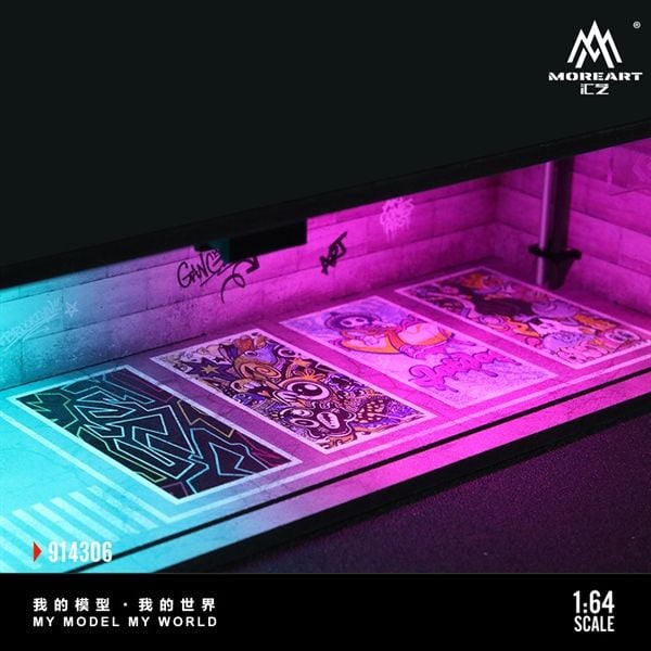  Hộp trưng bày mica mô phỏng Cyberpunk Series có đèn tỉ lệ 1:64 MO914306 