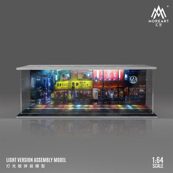  Hộp trưng bày mica mô phỏng hàng quán ăn Hongkong 3 mặt mica kích thước 30x13.3x10cm tỉ lệ 1:64 MoreArt MO914245 