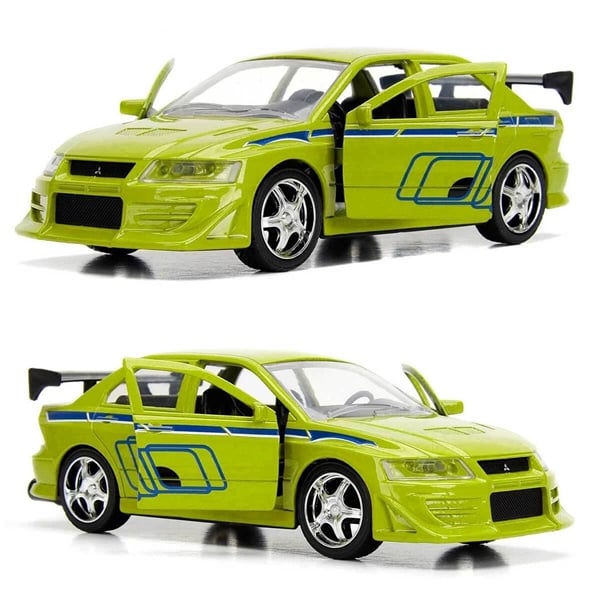  Mô hình xe Mitsubishi Lancer EVO VII (Green) Brian's Fast & Furious tỉ lệ 1:32 Jada 24075 