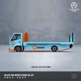  Mô hình xe tải cứu hộ H300 Gulf racing blue - orange có bàn trượt tỉ lệ 1:64 Time micro TM647201 