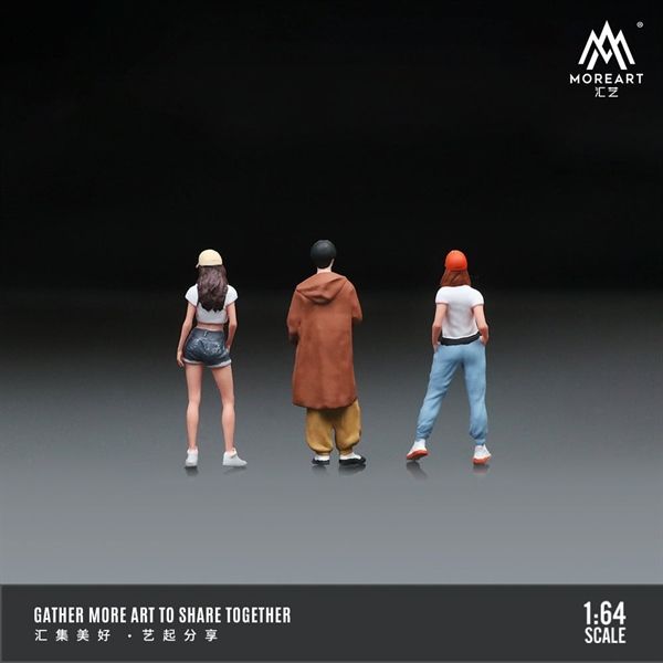  Mô hình nhân vật figure set 3 người du lịch - chụp ảnh travel photography tỉ lệ 1:64 MoreArt MO223022 