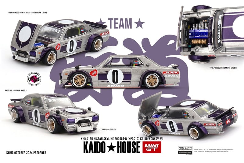  Mô hình xe Nissan Skyline GT-R (KPGC10) Kaido Works V1 tỉ lệ 1:64 Kaido House KHMG165 