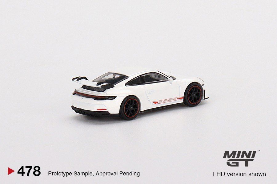  Mô hình xe Porsche 911 (992) GT3 White tỉ lệ 1:64 MiniGT - XE LỖI 