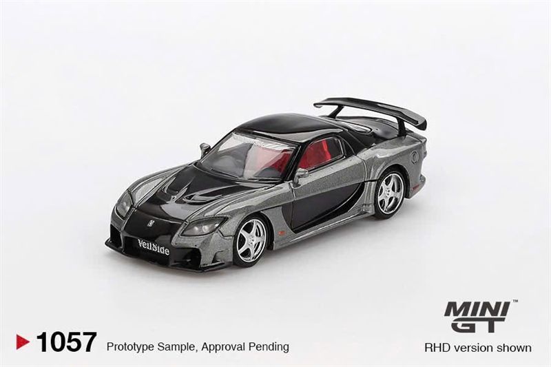  Mô hình xe Mazda RX-7 VeilSide Fortune Grey bản card tỉ lệ 1:64 MiniGT MGT01057 