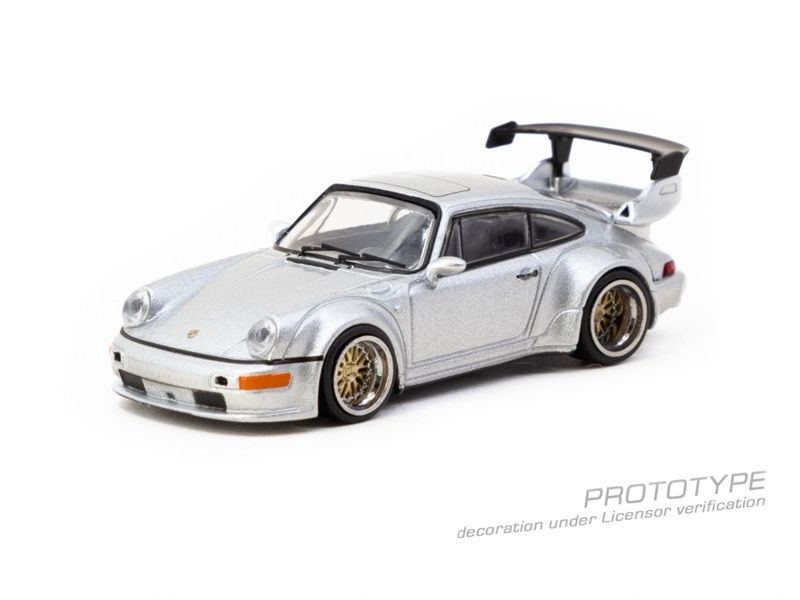  Mô hình xe Porsche Rauh Welt RWB 964 -Silver tỉ lệ 1:64 Tarmac Work T64-037-SL 