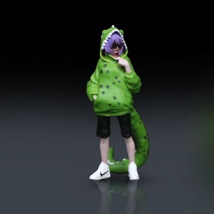  Mô hình nhân vật Nữ Rexy Green Tyrannosaurus tỉ lệ 1:64 More Art MO222110-R 