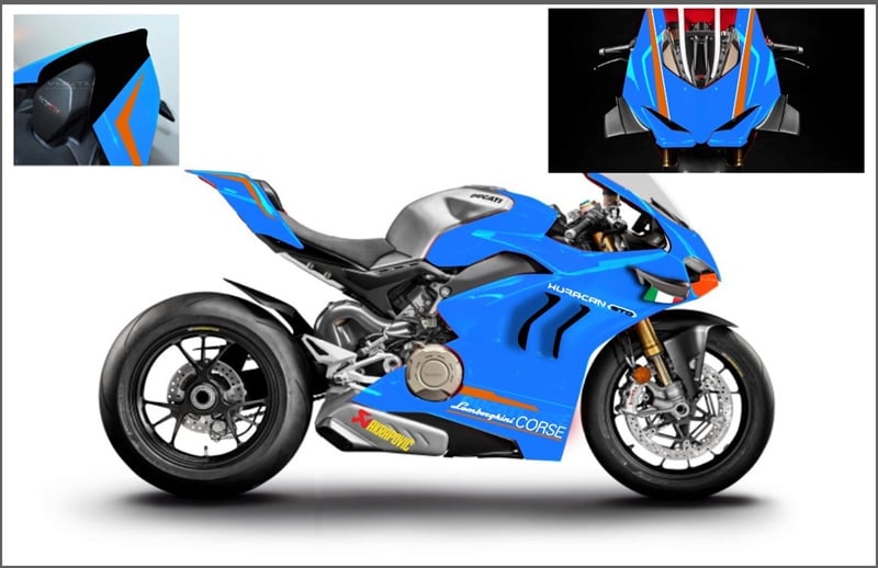  Decal nước độ Ducati Panigale V4 Huracan STO Lamborghini Corse custom tỉ lệ 1:12 Autono1 DC603 