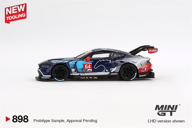  Mô hình xe Ford Mustang GT3 #64 Ford Multimatic Motorsports 2024 IMSA Daytona 24 Hrs tỉ lệ 1:64 MiniGT MGT00898-CH 