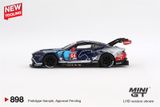  Mô hình xe Ford Mustang GT3 #64 Ford Multimatic Motorsports 2024 IMSA Daytona 24 Hrs bản card tỉ lệ 1:64 MGT00898-BL 