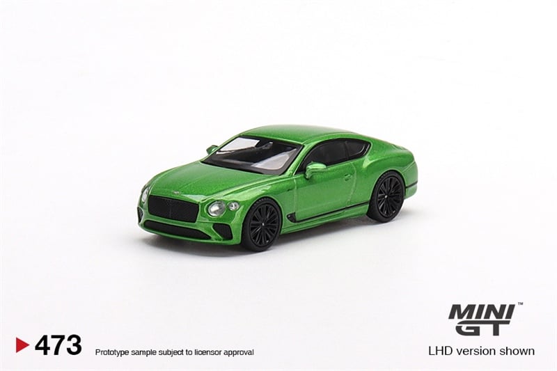  Mô hình xe Bentley Continental GT Speed 2022 Apple Green tỉ lệ 1:64 MiniGT 