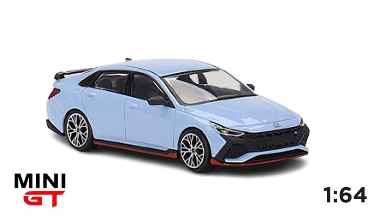  Mô hình xe Hyundai Elantra N Performance Blue tỉ lệ 1:64 MiniGT 