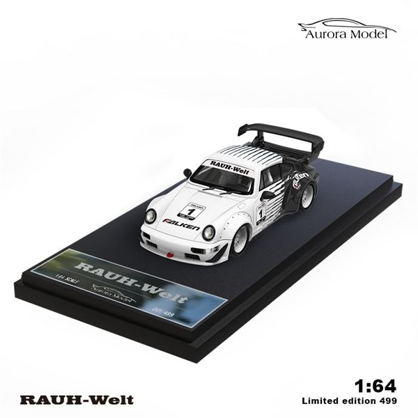  Mô hình Porsche 964 Black and White Falken tỉ lệ 1:64 Aurora Model AM640860 
