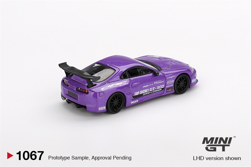  Mô hình xe Toyota Supra (A80) Top Secret GT-300 Top Secret Purple tỉ lệ 1:64 MiniGT MGT01067 