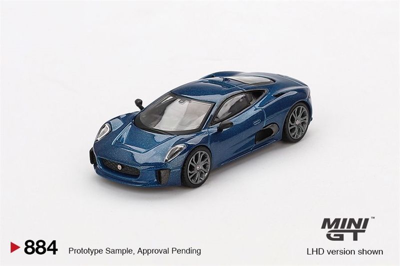  Mô hình xe Jaguar C-X75 Blue bản card tỉ lệ 1:64 MiniGT MGT00884-BL 