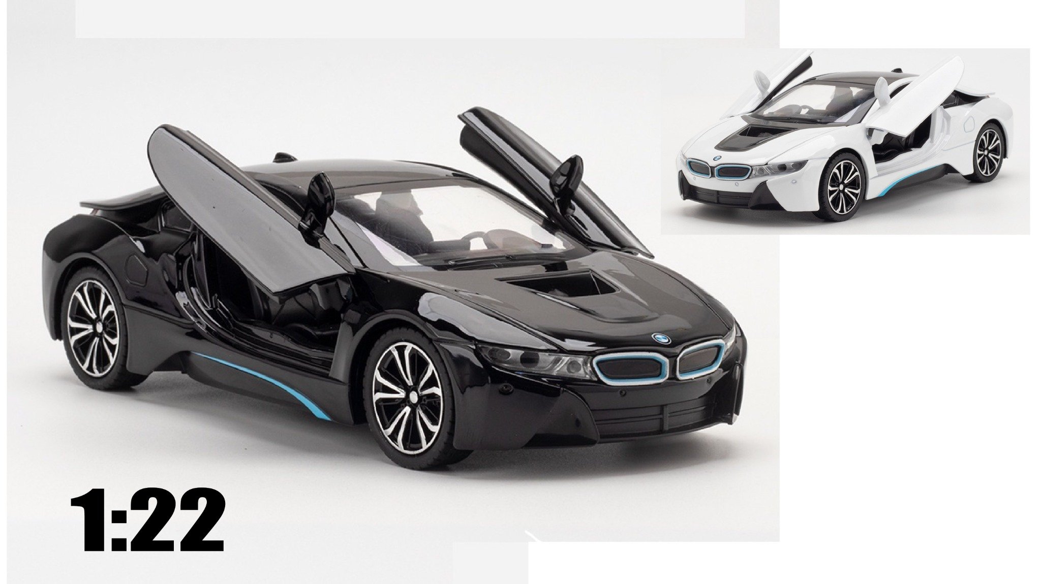  Mô hình xe BMW i8 tỉ lệ 1:22 Jiaye Model OT387 