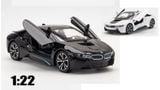  Mô hình xe BMW i8 tỉ lệ 1:22 Jiaye Model OT387 