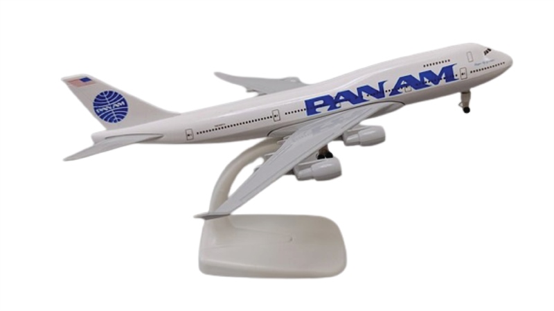  Mô hình máy bay USA Air Pan American World Boeing B747 có bánh xe 20cm MB20042 