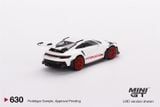  Mô hình xe ô tô Porsche 911 (992) GT3 RS White with Pyro Red Accent Package tỉ lệ 1:64 MiniGT MGT00630-CH 