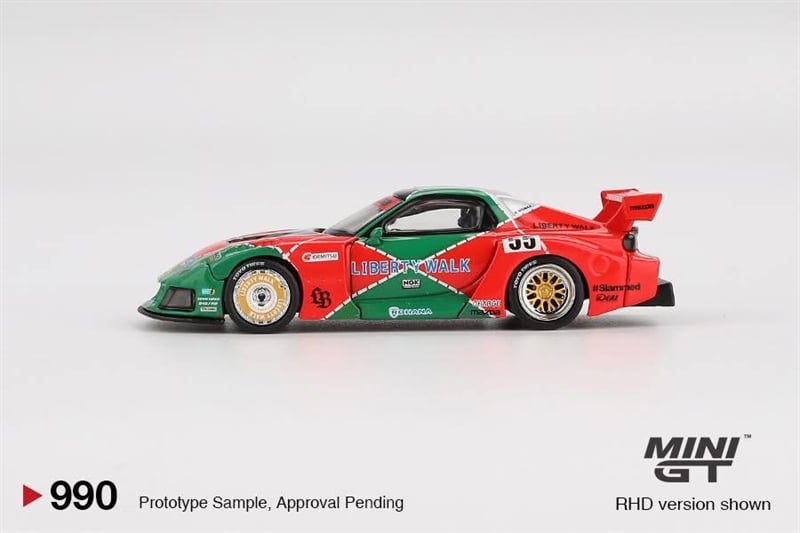  Mô hình xe Mazda RX-7 LB-Super Silhouette 787B card tỉ lệ 1:64 MiniGT MGT00990 