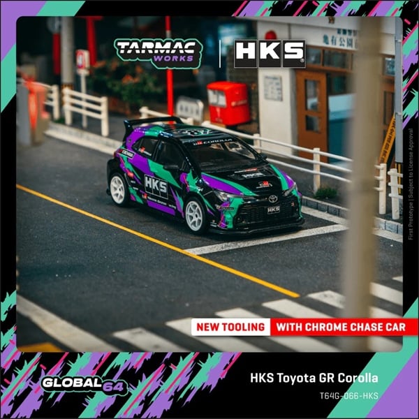 Mô hình xe HKS Toyota GR Corolla tỉ lệ 1:64 Tarmac Works T64G-066-HKS 