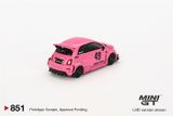  Mô hình xe ABARTH 595 LB-WORKS x Abas Works Pink tỉ lệ 1:64 MiniGT MGT00851-CH 