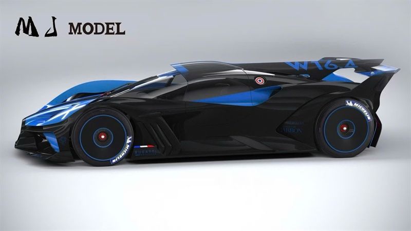  Mô hình xe Bugatti Bolide W16.4 tỉ lệ 1:64 MJ model OT64423 
