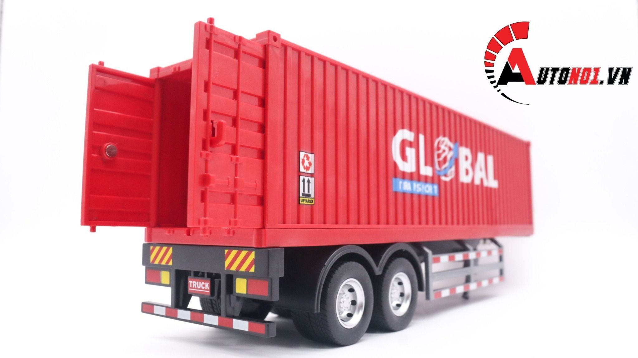  Mô hình xe container tỉ lệ 1:24 đầu kim loại - thùng xe nhựa Metal DieCast OT195 