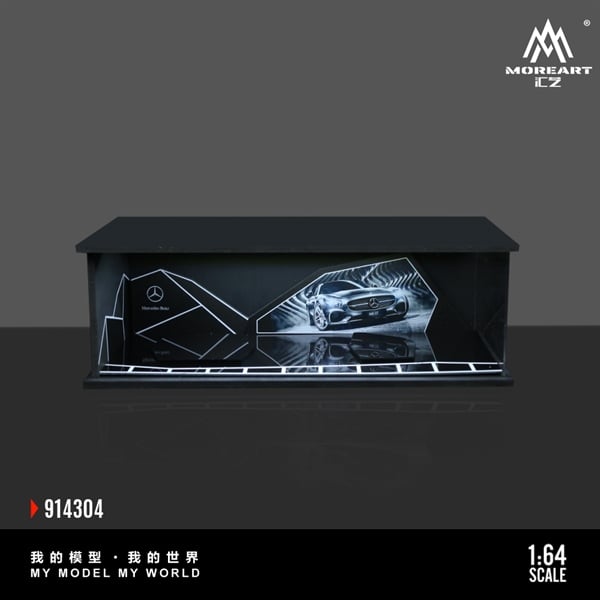  Hộp trưng bày mica mô phỏng Showroom Mercedes-Benz Light Edition Assembly Scene tỉ lệ 1:64 MoreArt MO914304 