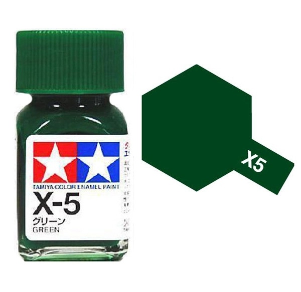  Enamel x5 green sơn mô hình màu xanh lá 10ml Tamiya 80005 