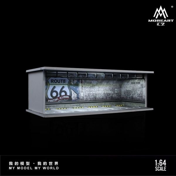  Hộp trưng bày mô phỏng Parking Lot Lighting Edition Assembly Scene tỉ lệ 1:64 MoreArt MO914060 