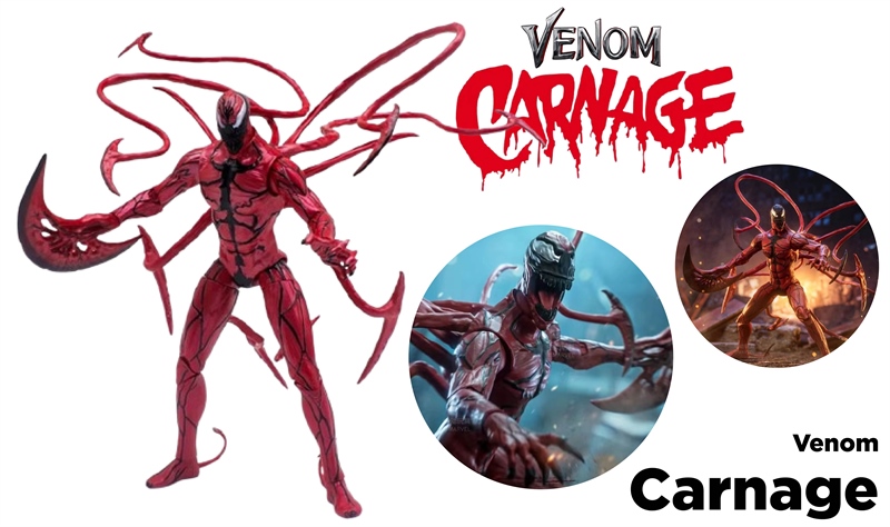 Mô hình nhân vật Marvel Spider man - Venom Carnage the Last Dance tỉ lệ 1:10 22CM ZD Toys FG284 