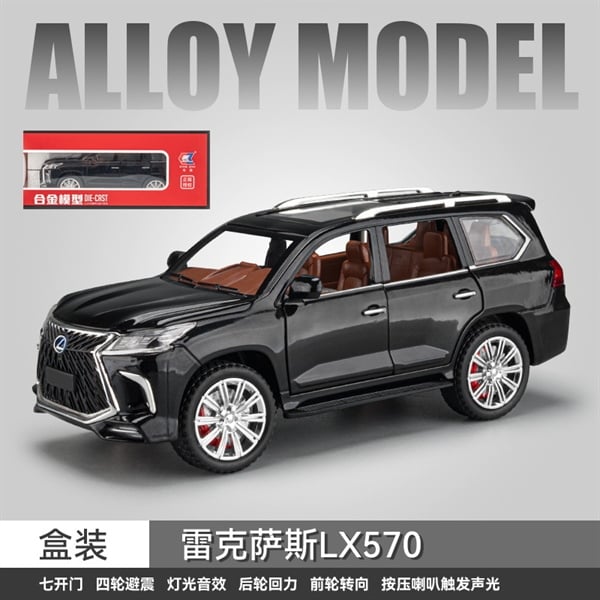  Mô hình xe Lexus LX570 Super Sport full open, có đèn nhạc tỉ lệ 1:24 Chezhi OT24068 