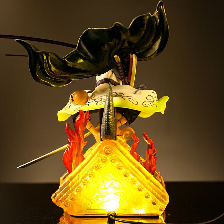  Mô hình nhân vật Onepiece Zoro đại chiến Wano trên mái ngói có đèn 28cm FG133 