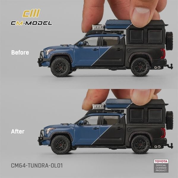  Mô hình xe Toyota Tundra Overland blue tỉ lệ 1:64 CM model CM64-TUNDRA-OL01 