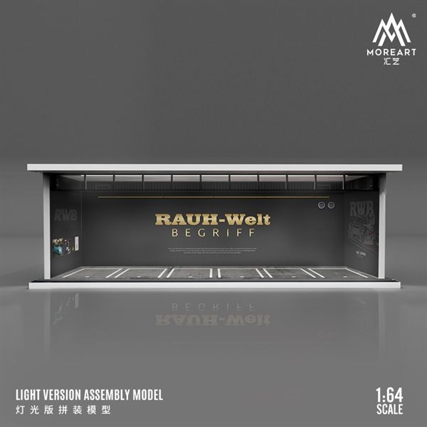  Hộp trưng bày mica mô phỏng Showroom RWB Rauh Welt Begriff 1 mặt mica kích thước 30x13.3x10cm tỉ lệ 1:64 MoreArt MO914024 