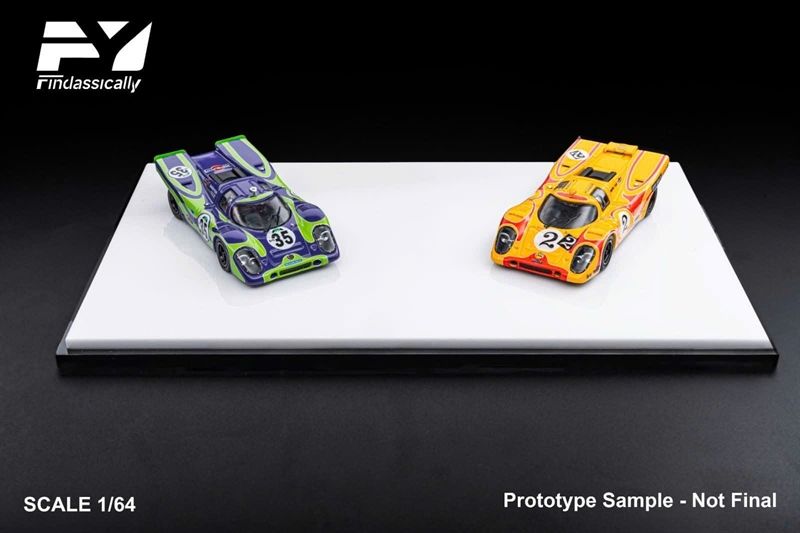  Mô Hinh xe Porsche 917K No.2 Yellow 2nd Kyalami 9H 1970 J.Siffert - K. Ahrens tỉ lệ 1:64 Findassically OT64446 