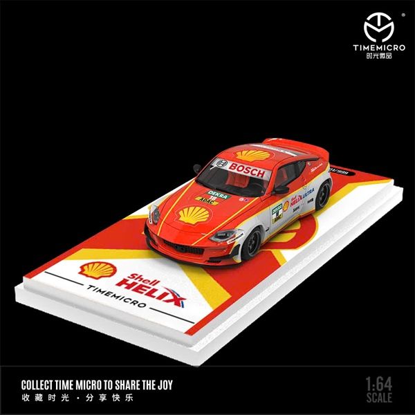 Mô hình xe Nissan 400Z custom Shell racing #18 tỉ lệ 1:64 Time micro TM649112 