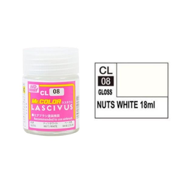  Lacquer CL08 Nuts White Lascivus sơn mô hình màu hạt trắng Lascivus 18ml Mr.Hobby CL08 