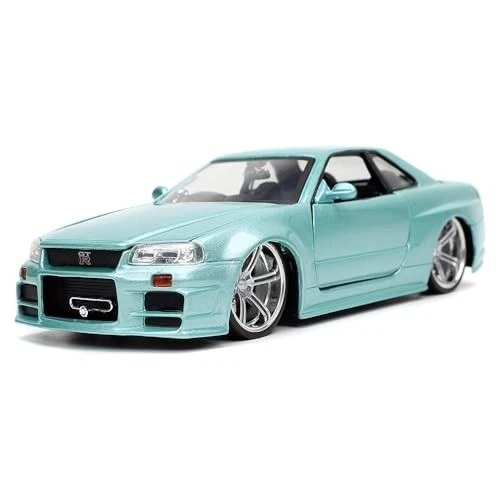  Mô hình xe Fast & Furious Brian's Nissan Skyline GT-R (R34) tỉ lệ 1:24 Jada Toys 54030 