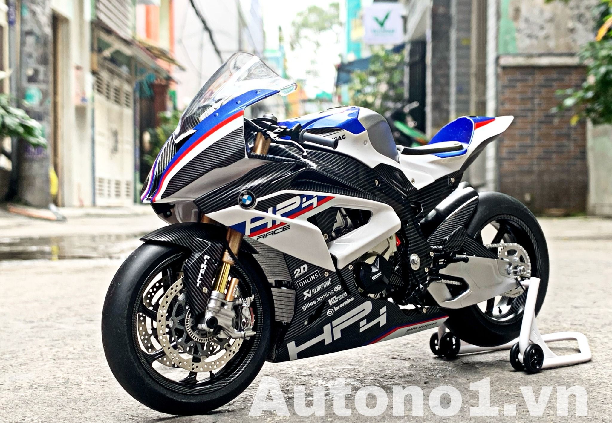  Mô hình xe cao cấp Bmw S1000 HP4 Race 1:9 Meng D230A 