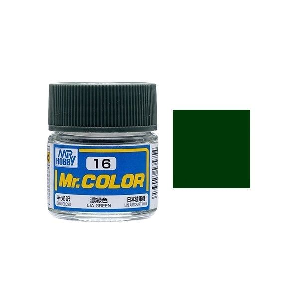  Lacquer C16 IJA Green sơn mô hình màu xanh lá IJA 10ml Mr.Hobby C16 