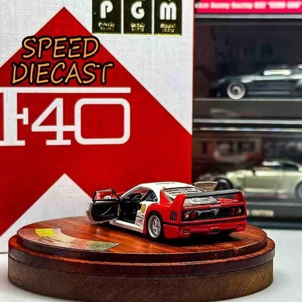  Mô hình xe Ferrari F40 Marlboro 1:64 PGM hàng resin cao cấp 
