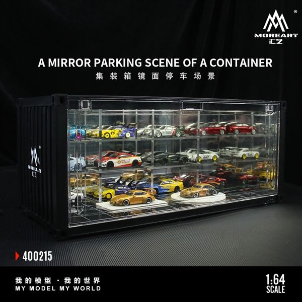  Hộp trưng bày container mô phỏng Mirror Parking Scene Simulation Model tỉ lệ 1:64 More Art MO400215 
