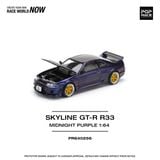  Mô hình xe Nissan skyline GT-R R33 Nismo midnight purple tỉ lệ 1:64 Poprace PR640256 