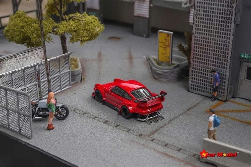  Mô hình xe RWB 964 GT Wing with Exhaust Pipe Details tỉ lệ 1:64 Star Model OT64415 