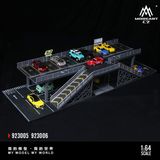  Hộp trưng bày mô phỏng A-Steel frame structure platform parking scene tỉ lệ 1:64 MoreArt MO923005 