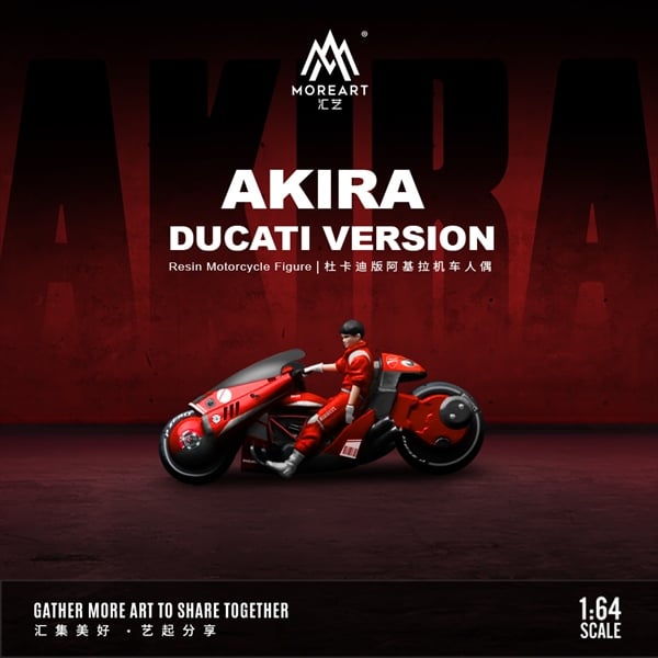  Mô hình set nhân vật figure Akira lái xe mô tô tỉ lệ 1:64 MoreArt MO222037 