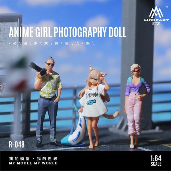  Mô hình nhân vật figure set 3 người Anime Girl Photography tỉ lệ 1:64 More Art 